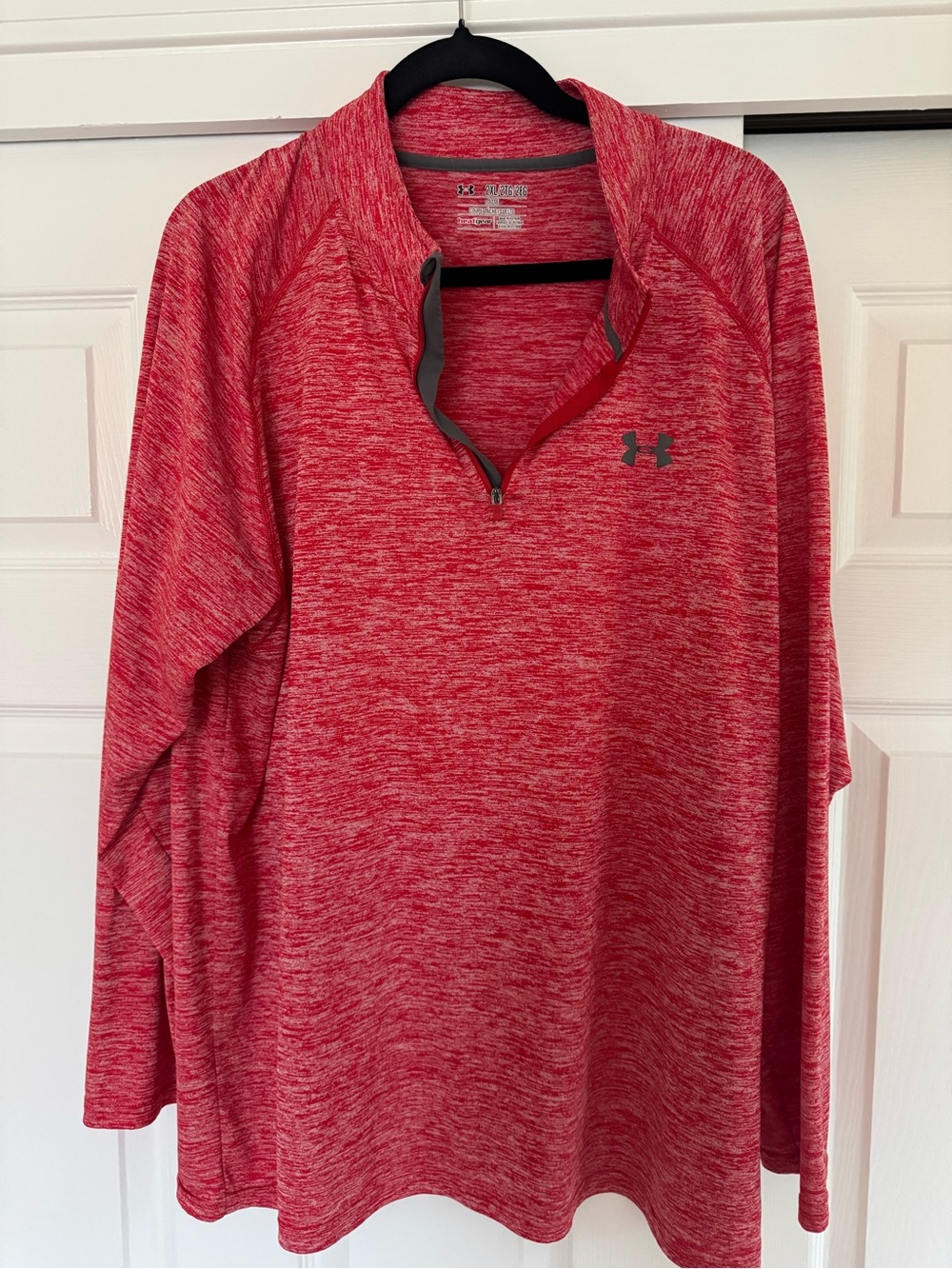 Under Armour Men’s Red Heather Quarter-Zip Performance Pullover - Size 2XL